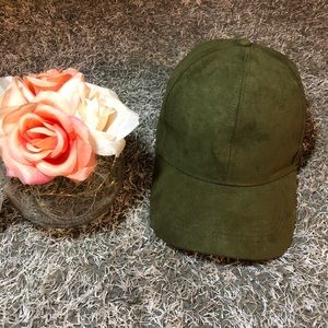 Olive green baseball hat